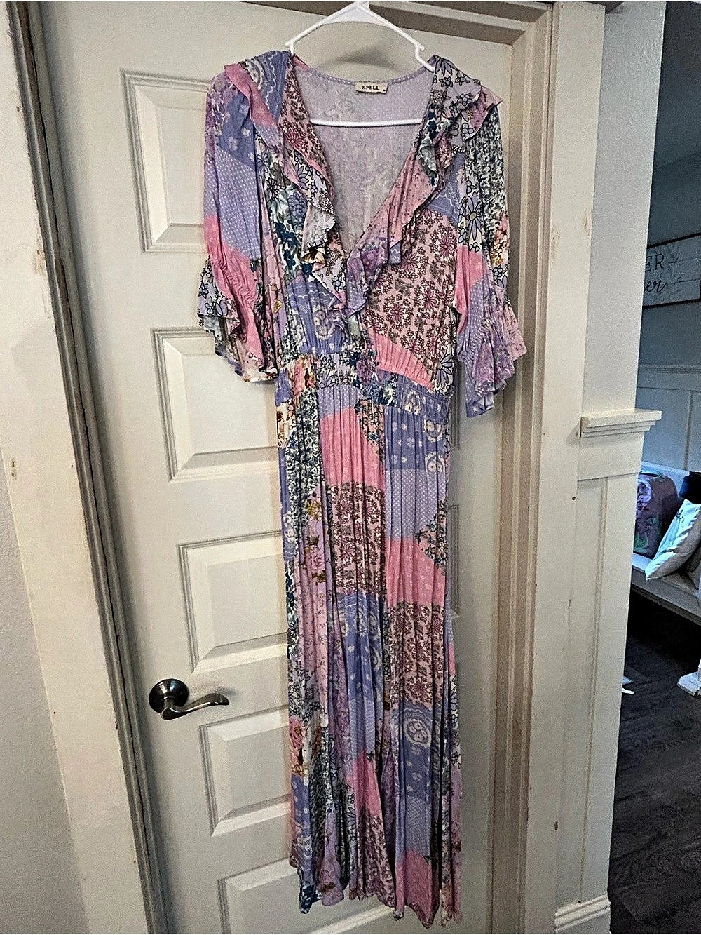 SPELL & The Gypsy Cha Cha Maxi Dress Floral Purple & Pink Medium